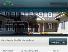 Tablet Screenshot of alderbrookdentalvt.com